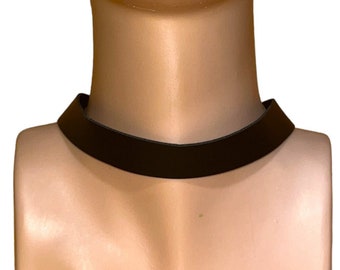 Black Faux Leather Choker