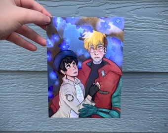 Vash X Meryl Anime Art Print