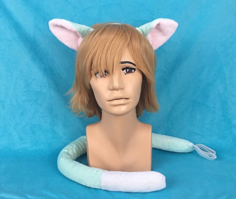 Tail And Ears Minty Kitty Cosplay Set