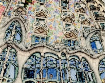 SPAIN MINIATURE PRINTS series - "Gaudi's Barcelona" - choose "Beautiful Battlo" or select from 2 other limited edition singles