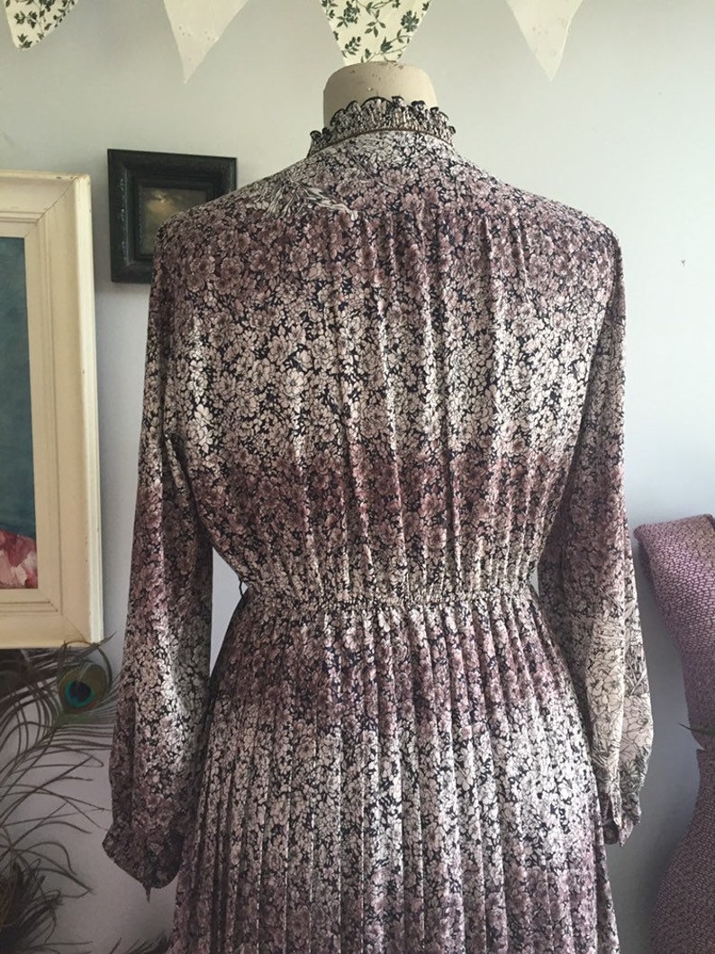 Vintage 70/'s bohemian hippy floral picnic dress AUS 12 US 8 EU 40