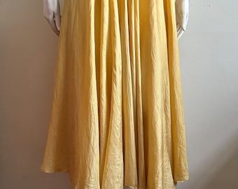 Vintage 90's silk full 50's style elastic waist skirt AUS 16 US 12 EU 44