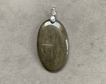 Golden Obsidian Pendant