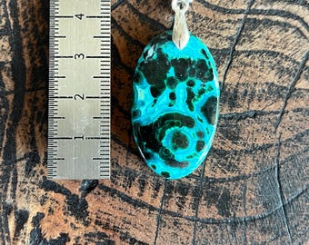 Chrysocolla malachite pendant