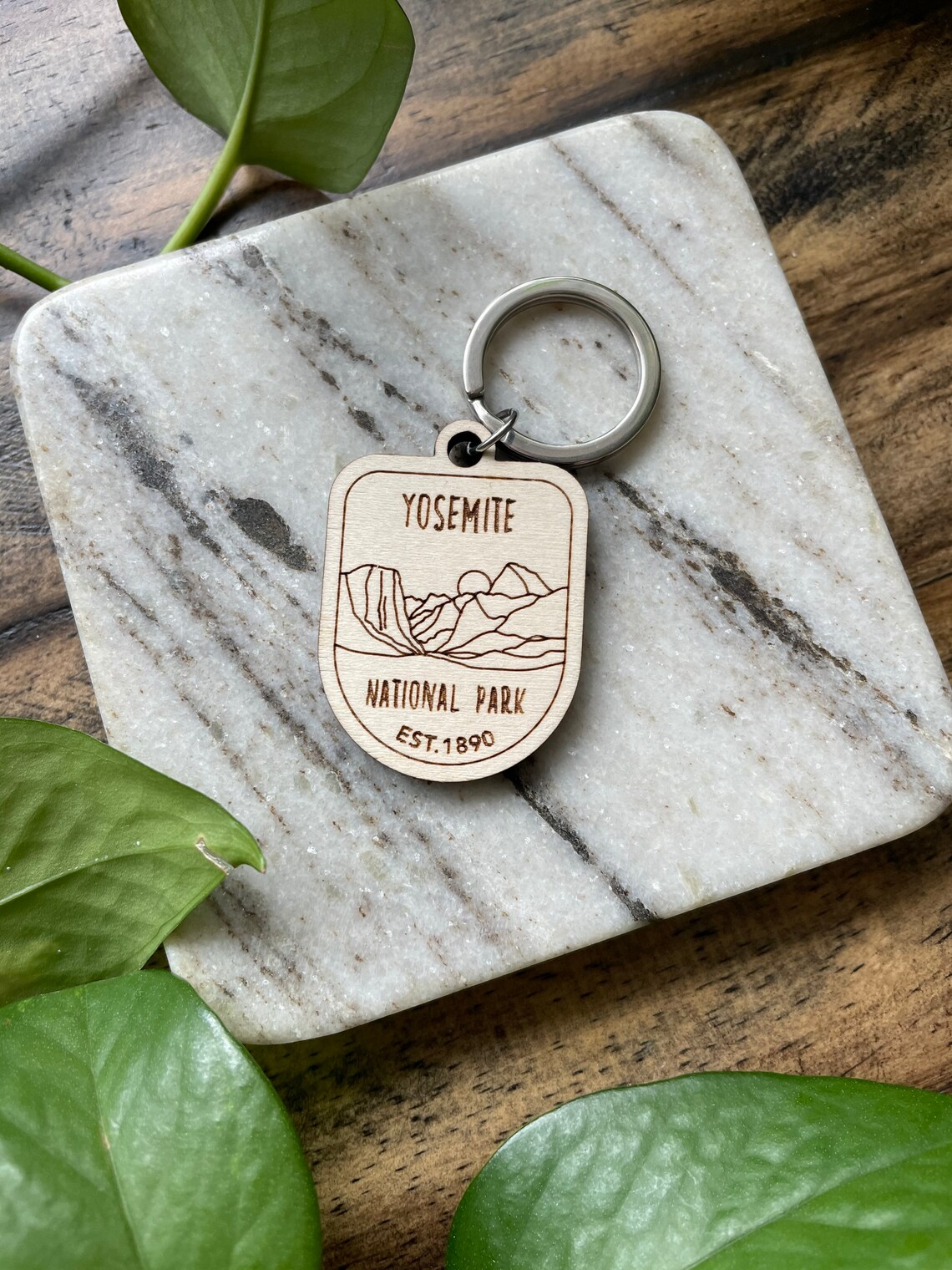 National Park Keychain Old Faithful Delicate Arch Yosemite Etsy