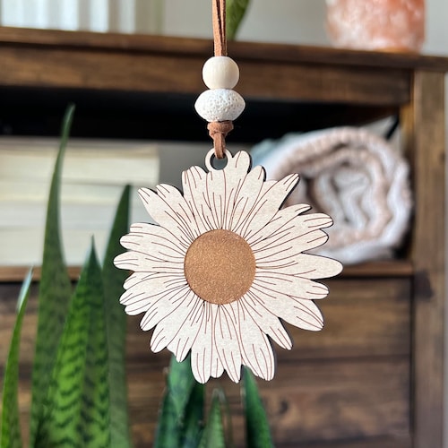 Sunflower Essential Oil Car Diffuser Wood Oil Diffuser Etsy