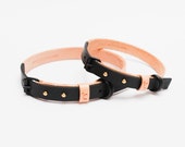 Leather dog collar | Matte Black | handmade using premium British leather