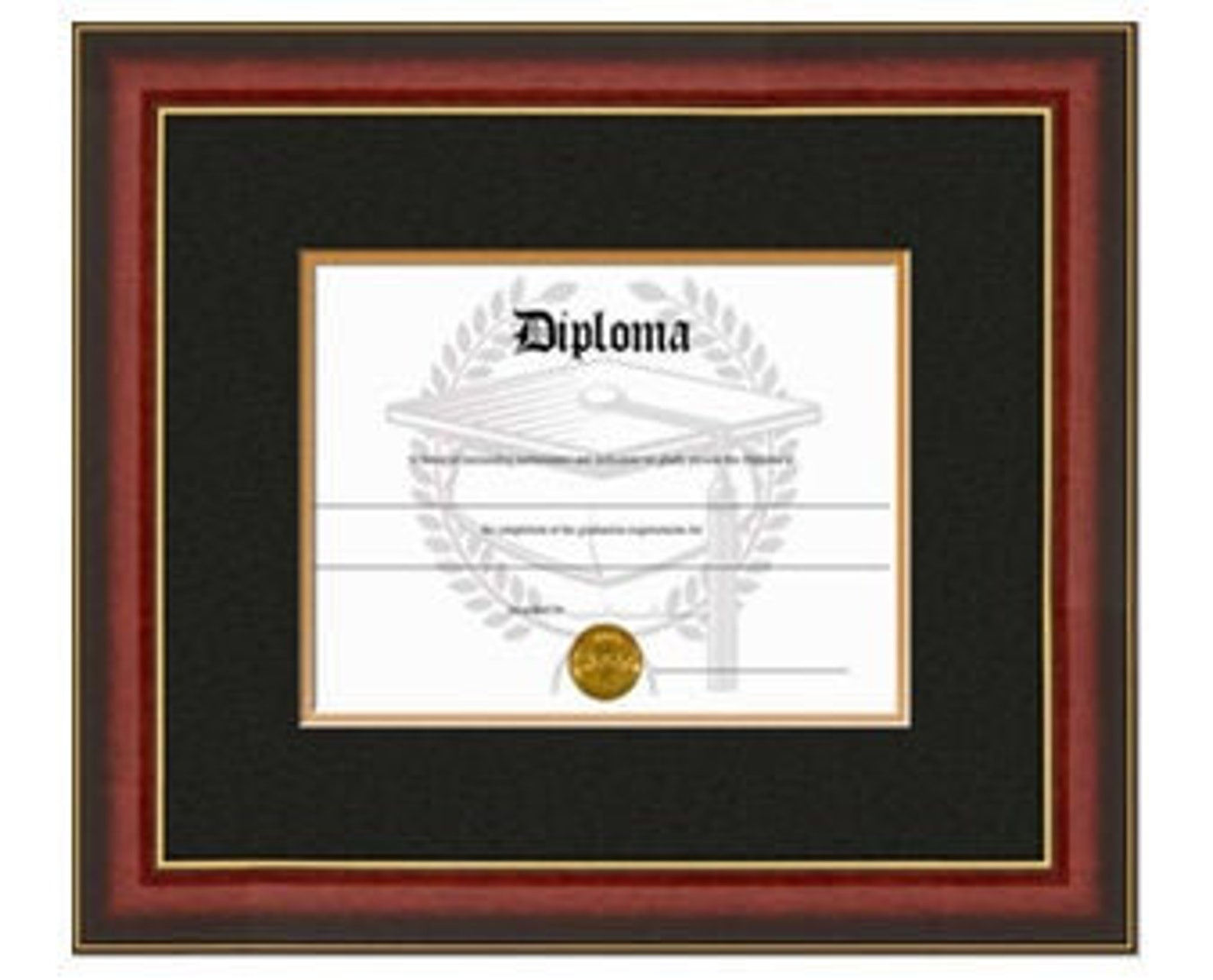 Diploma Frame Matte Mahogany Etsy