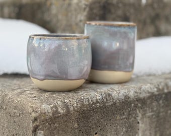 Handless Ceramic Mug: Wheel-Thrown Stoneware, 8 oz
