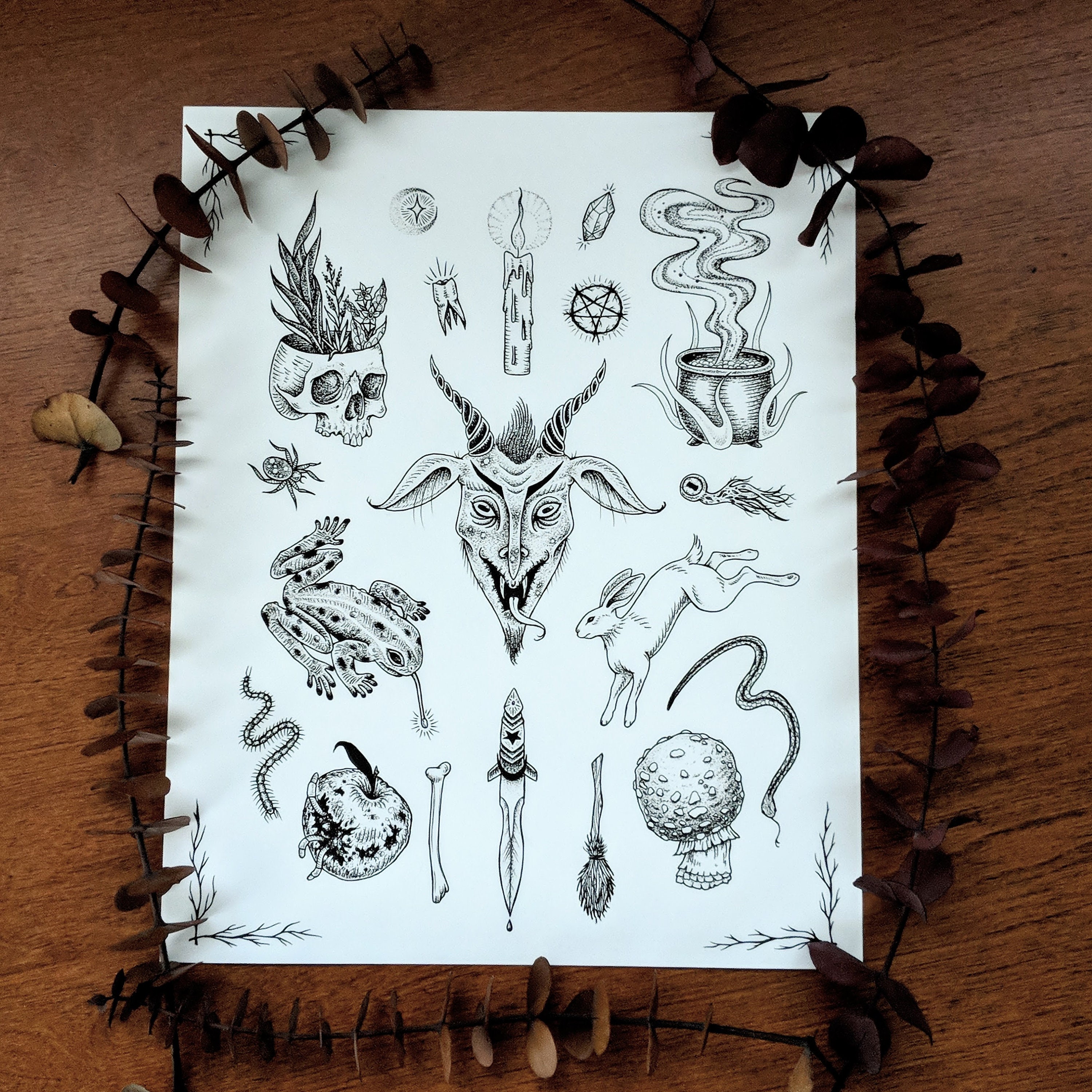 Witch's Ways Witchcraft Tattoo Flash Art Print - Etsy Witch's Ways Witchcraft Tattoo Flash Art Print - Etsy