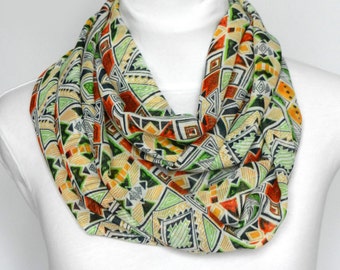 Infinity Scarf Women Scarves For Her Lightweight Scarf Gift For Women Boho Printed Scarf Spring Scarves Gift Ideas For Teacher Aztec Scarf