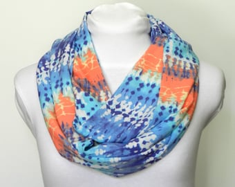 Womens Tie Dye Infinity Scarves For Women Scarf Women, Rayon Scarves, Christmas Gift for Women