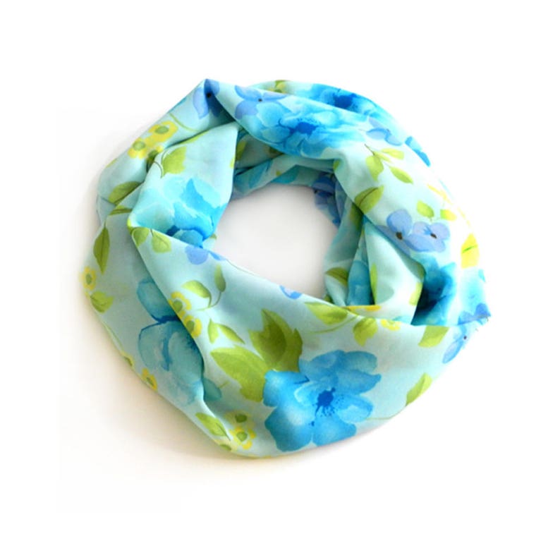 Floral Infinity Scarf / Scarves For Women / Mom Gift / Chunky Scarf / Scarf Women / Wife Gift Scarf / Fall Scarf / Womens Scarf Print Scarf image 1
