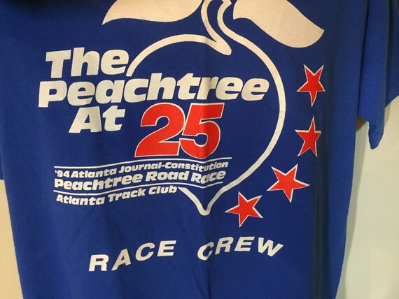 PEACHTREE ROAD RACE 25 Race Crew '94 Atlanta -T-S… - image 2