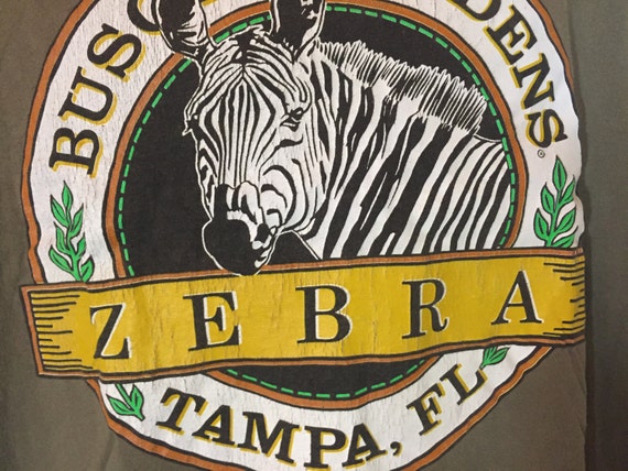 T Shirt Adult Xl Busch Gardens Tampa Fl Zoo Zebra Y Etsy
