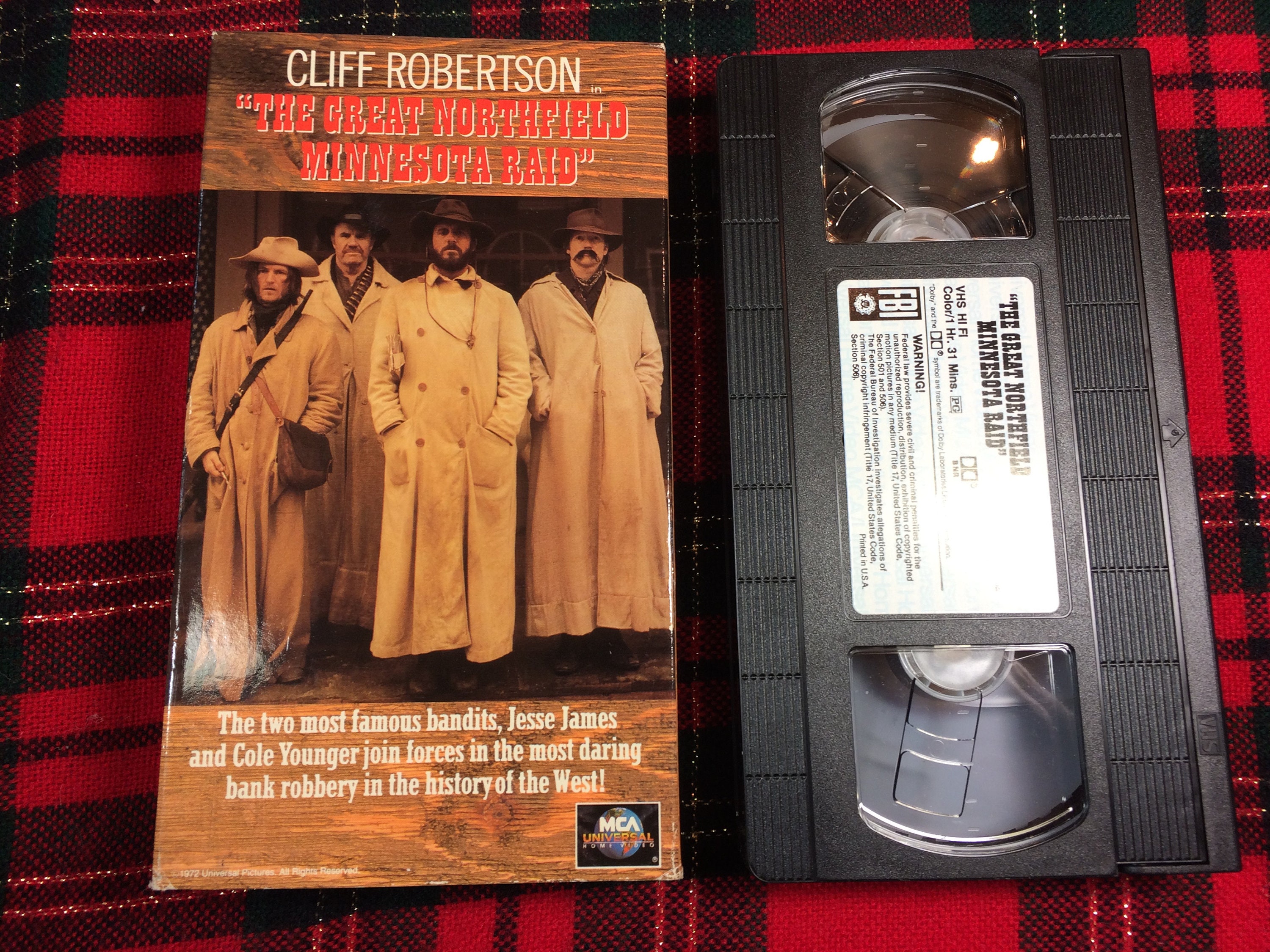The Great Northfield Minnesota Raid Vhs Cliff Robertson Robert Etsy