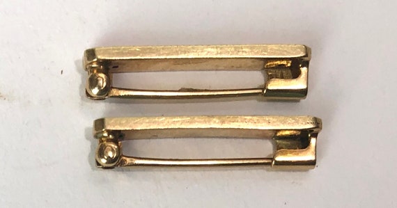 Antique 14K Gold Pearl Enamel Lingerie Bar Pins 3… - image 10