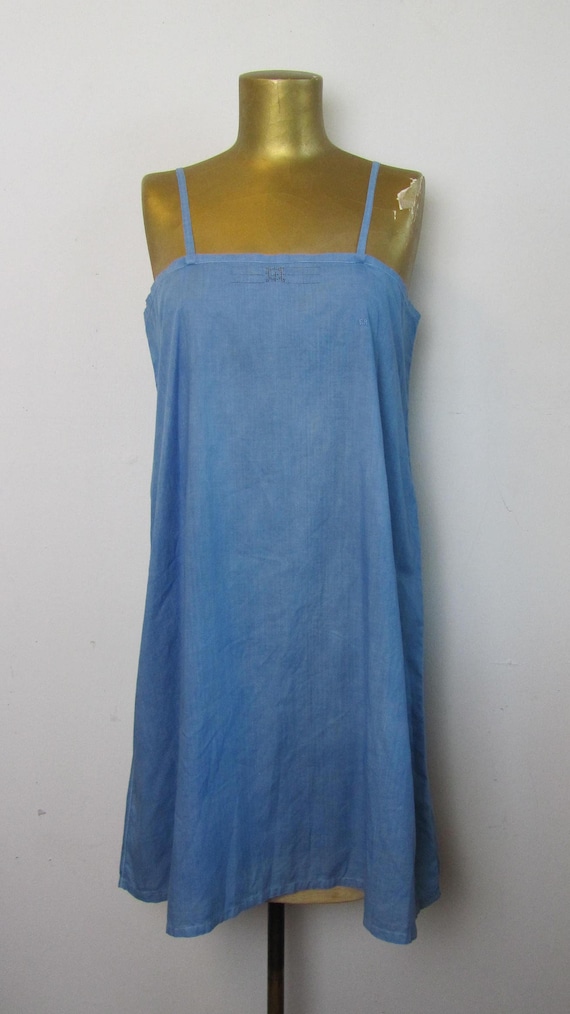 Antique European Camisole Slip Dress Naturally Dy… - image 1