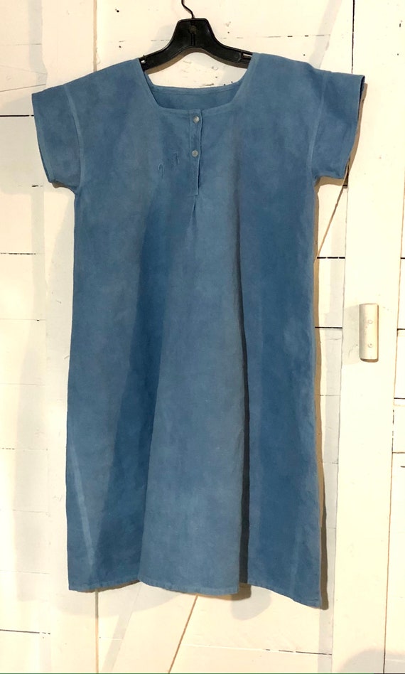 Antique European Dress Naturally Dyed Indigo Blue… - image 7