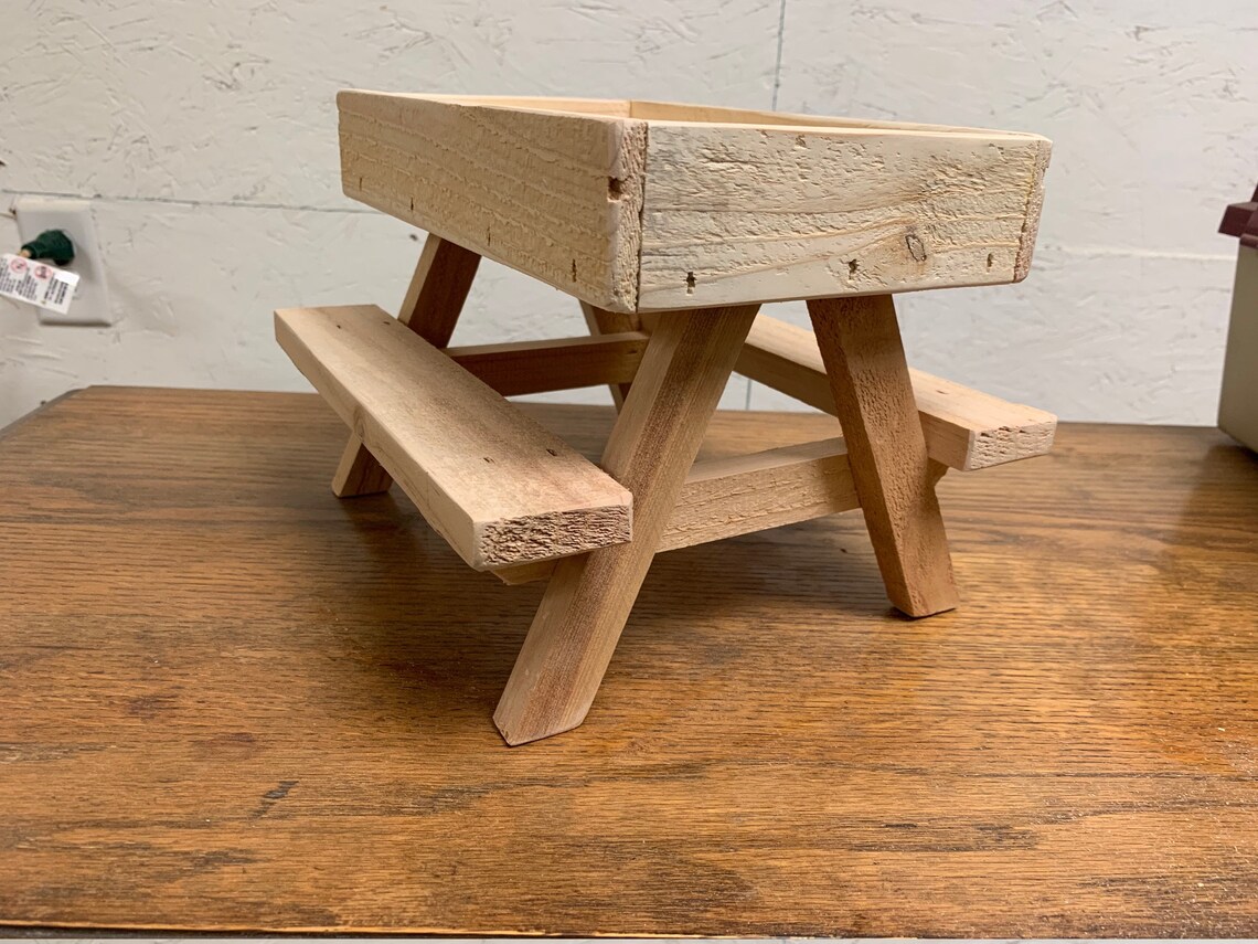 Picnic Table Bird Feeder Etsy