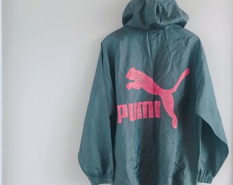 PUMA vintage pullover windbreaker style athlète 90's Nike Outdoor Jacket compact carry adidas vintage