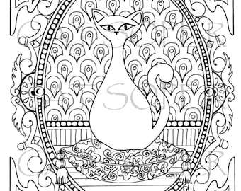 Clarice -  Instant Downloadable Colouring In Sheet