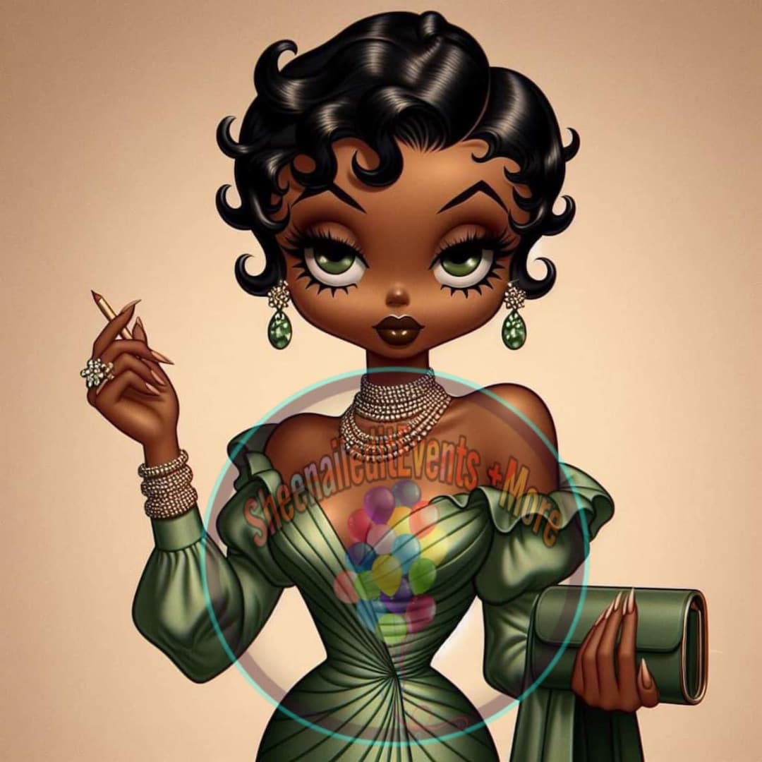 Beautiful Green Elegant Black Betty Boop Betty Boop Boop Green Black Il 1080xN.5783934534 Ov8t
