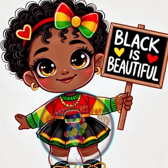 黒人少女のデジタルアートPNG、アフロセントリックなラスタガールの