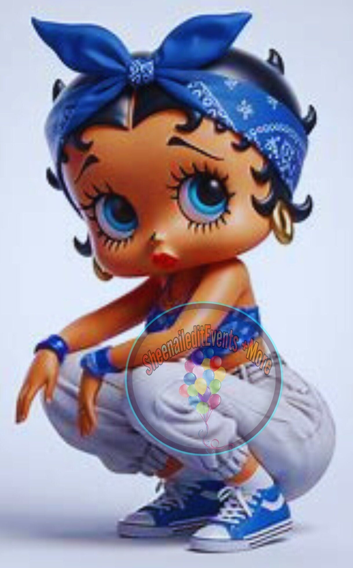 Betty boop blue bandanna