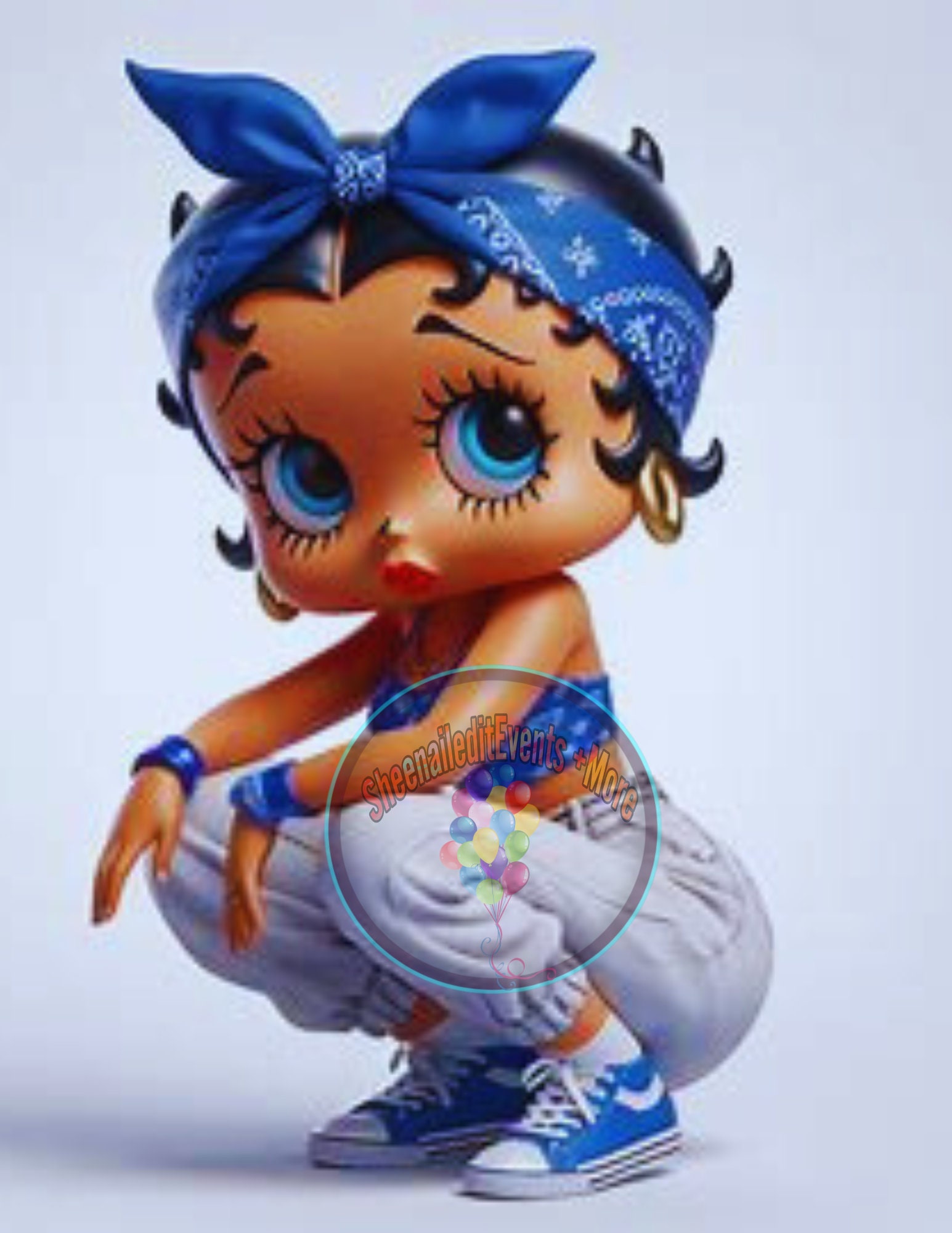 ベティ・ブープの青いバンダナ - Etsy 日本