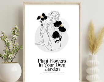 Woman Garden Boho Print