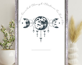 Moon Quote Find Me Art Print