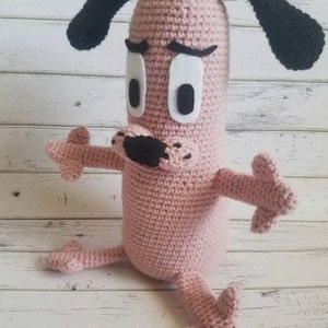 Courage der feige Hund Amigurumi | Hunde Plüsch | Gehäkelter Hund | Hundekindergarten |Hundeparty | Hund Amigurumi | Cartoon Netzwerk | Handgemachter Hund