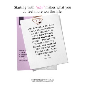 Brand Company Purpose Statement Printable Workbook Find Your Why image 5