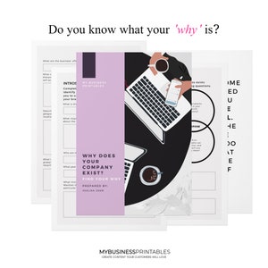 Brand Company Purpose Statement Printable Workbook Find Your Why image 4