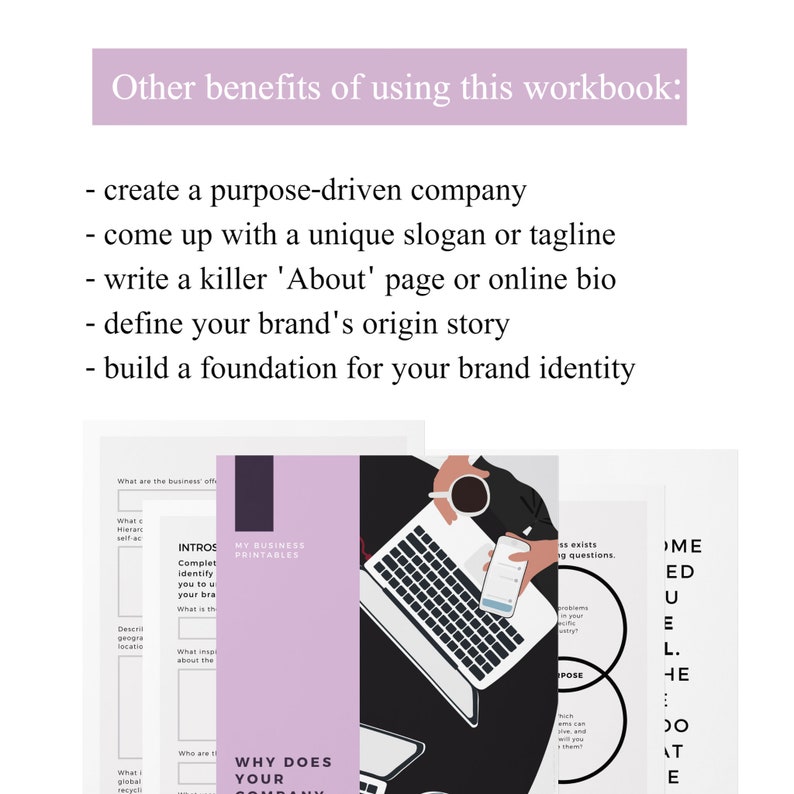 Brand Company Purpose Statement Printable Workbook Find Your Why image 7