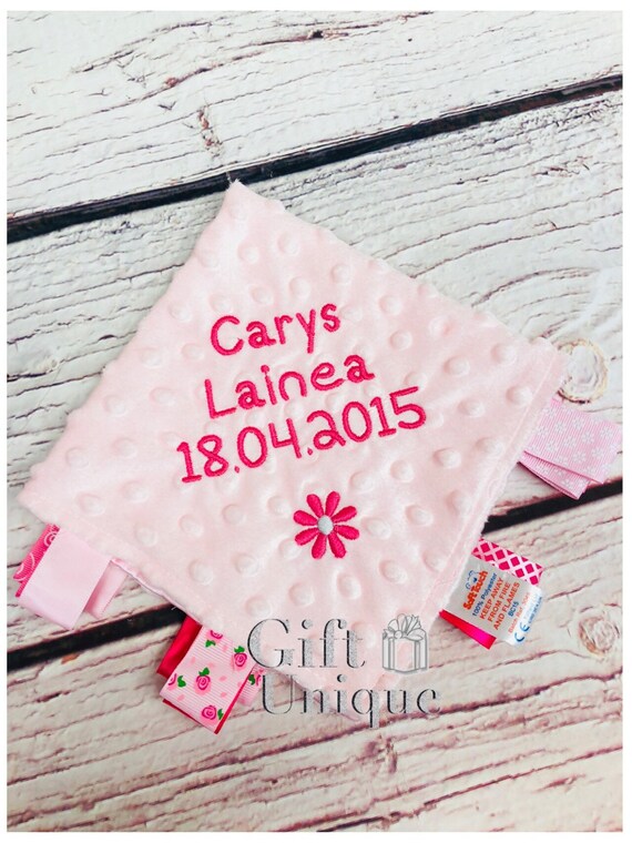 personalised baby comforter