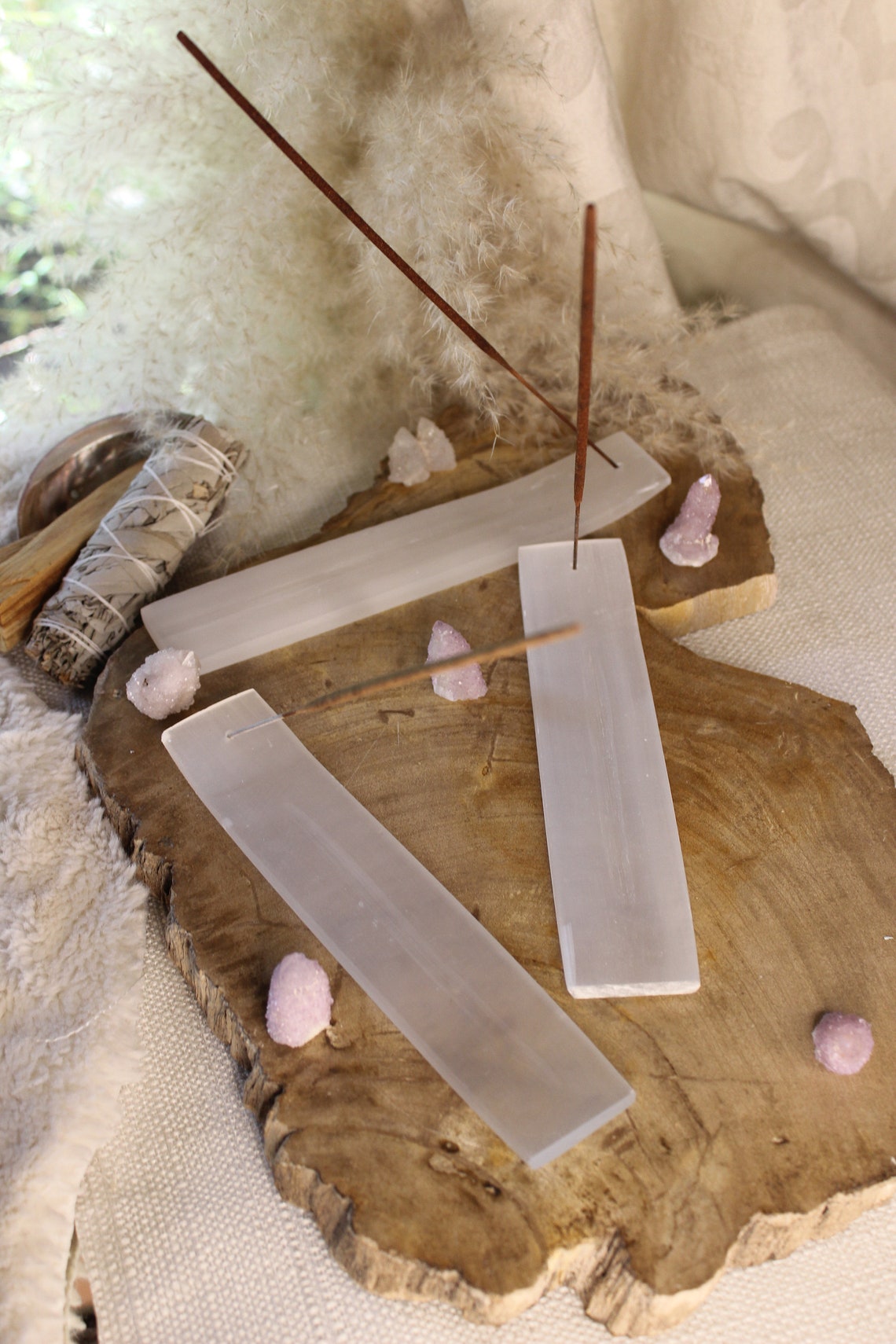 Selenite Incense Holder Etsy