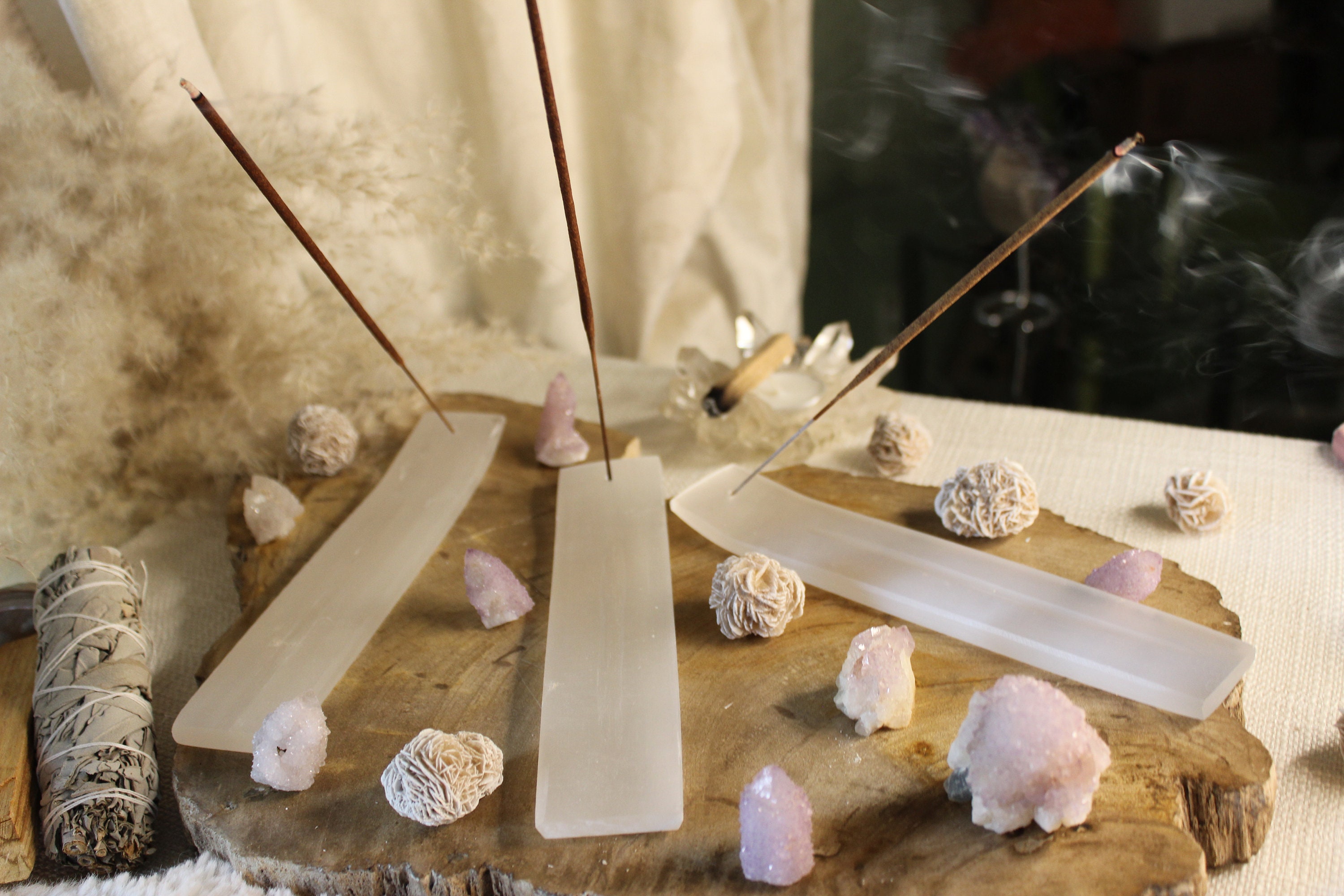 Selenite Incense Holder Etsy