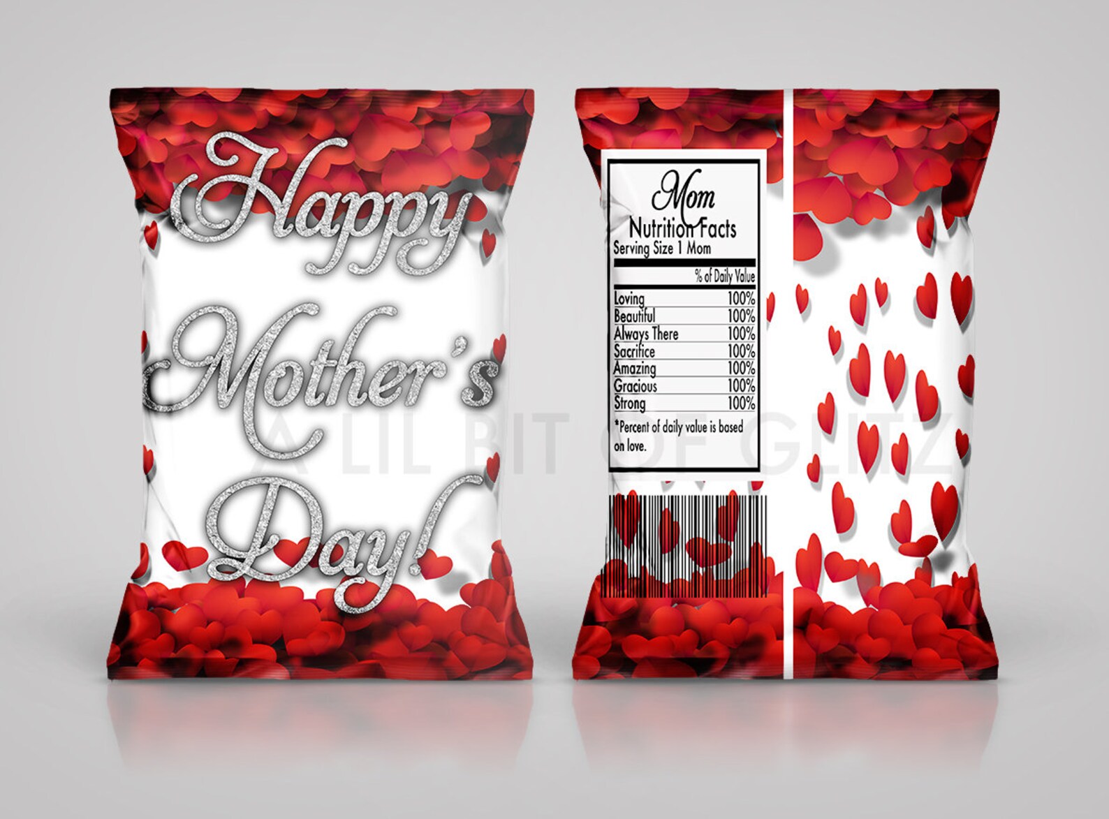 Mother's Day Chip Bag Treat Bag Mothers Day DIY PDF Etsy
