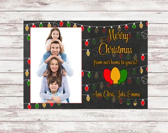 Digital Photo Christmas Card ~ Custom Photo Christmas ~ Digital ~ Personalized Christmas ~ Holiday Card ~ Religious Christmas ~5x7 Printable