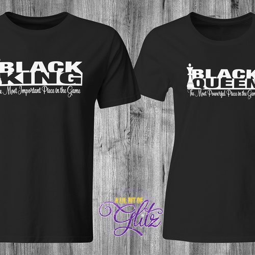 Black king and queen shirts Clearance