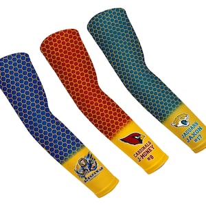 Personalized Football Arm Sleeves with Custom Team Design | Compression Sports Sleeves for Athletes | Youth & Adult Sizes