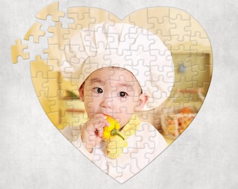 Personalized Heart Puzzle – Custom Name Puzzle Gift for Couples, Anniversary, Wedding, Valentine's Day - Jigsaw Puzzle, Engagement Picture