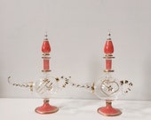 SALE, Set of 2 Perfume Bottle, High quality Blown Glass, Egyptian Perfume Bottles, Glass Set, Glass Art, Antique Glass, Glass Perfume Bottle