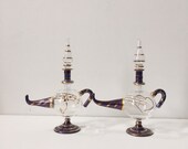 SALE, Set of 2 Perfume Bottle, High quality Blown Glass, Egyptian Perfume Bottles, Glass Set, Glass Art, Antique Glass, Glass Perfume Bottle