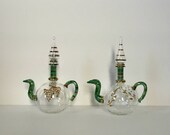 SALE, Set of 2 Perfume Bottle, High quality Blown Glass, Egyptian Perfume Bottles, Glass Set, Glass Art, Antique Glass, Glass Perfume Bottle