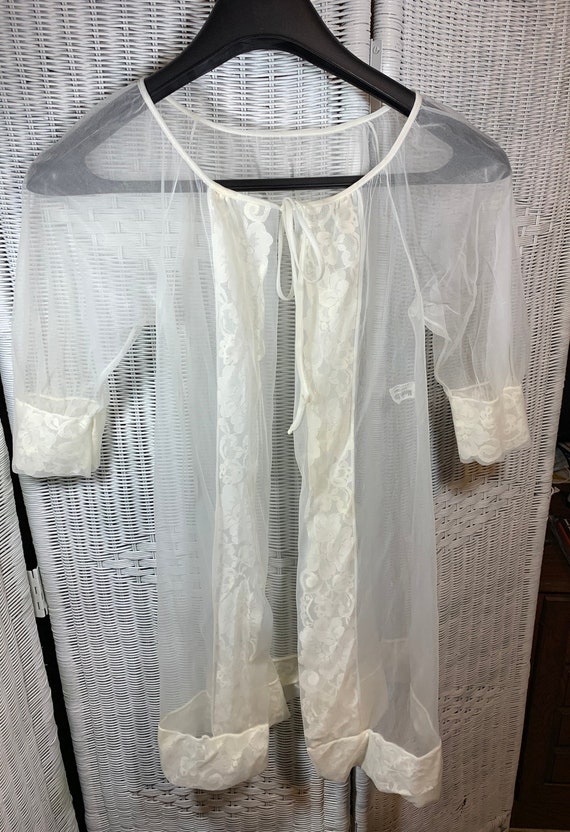 Vintage Sheer Robe Movie Star 1970's Boudoir