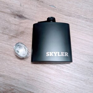 Personalized Stainless Steel Flask with Funnel Engraved for Guy - Valentine&#39;s or Groomsman Gift - 6 oz - Price Break for 3 Orders