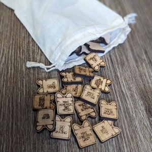 Unique Laser Cut Christmas Activity Tokens for Advent Calendars & Holiday Bucket Lists - Set of 63 Fun Ideas for Family Time or Service